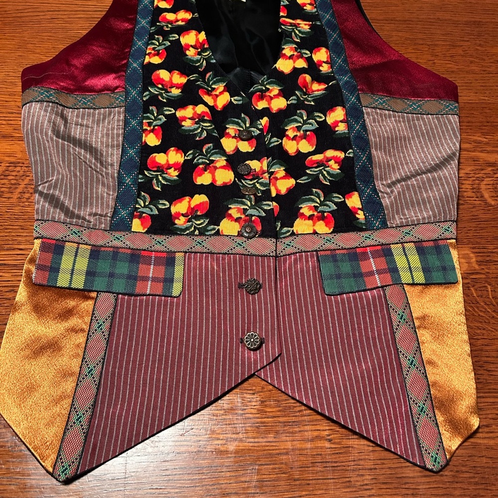 Todd Oldham Multicolor Patchwork Vest - image 7